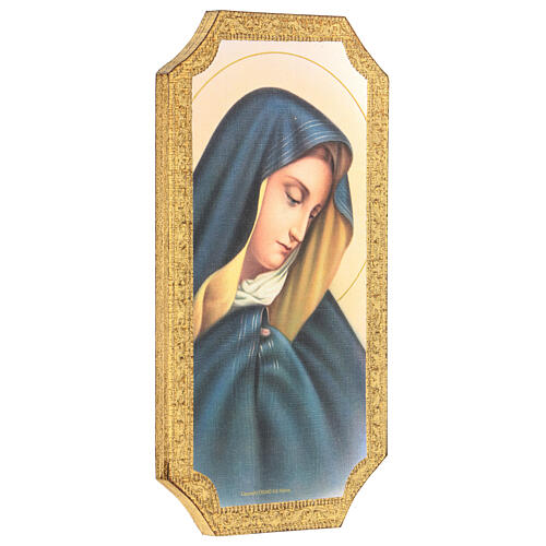 Our Lady of Sorrow print on poplar wood Dolci 25x20 cm 2