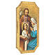 Holy Family printed frame in poplar wood 25x10 cm s2
