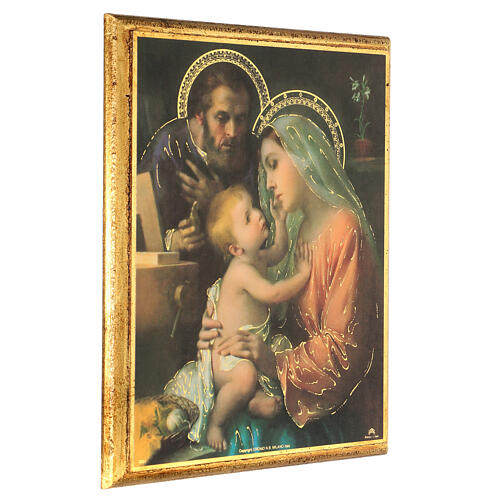 Quadro Sagrada Família Simeone impressão em madeira 30x25 cm 2