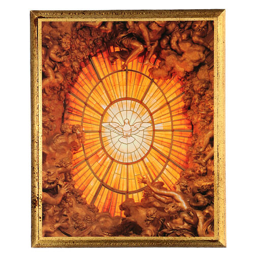 Holy Spirit print on wood 30x25 cm 1