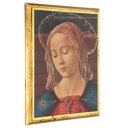 Wooden print Madonna by Ghirlandaio 30x25 cm 2