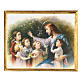 Quadro Jesus entre as crianças impressão em madeira 25x30 cm s1