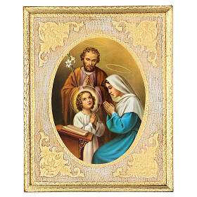 Holy Family printed frame gold leaf 30x25 cm