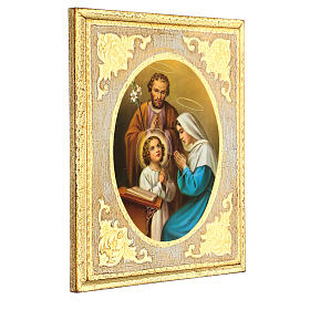 Holy Family printed frame gold leaf 30x25 cm