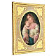 Quadro madeira Virgem com o Menino folha ouro 30x25 cm s2