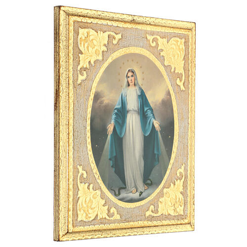 Bild auf Holzgrund „Maria von der wundertätigen Medaille“ 30x25 cm 2