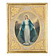 Quadro madeira Virgem Milagrosa folha ouro 30x25 cm s1