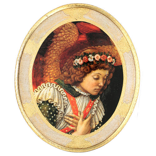 Bild auf ovalem Holzgrund „Engel“ 40×30 cm 1