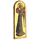 Quadro Anjo Músico com pandeiro Fra Angelico madeira de choupo 40x15 cm s2