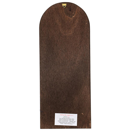 Bild &quot;Engel mit Tamburin&quot; Beato Angelico, Pappelholz, 40x15 cm 3