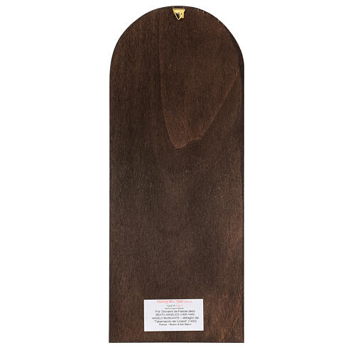 Bild auf Holzgrund – Musizierender Engel von Beato Angelico mit Becken 40x15 cm 3