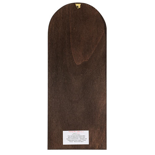 Cuadrito Ángel Músico con platillos Beato Angélico 40x15 madera de álamo 3