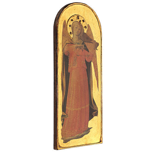 Tableau Ange musicien violon Fra Angelico sur bois de peuplier 40x15 cm 2