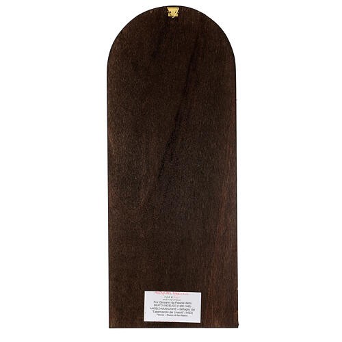 Bild "Musizierender Engel mit Trompete" Beato Angelico, Pappelholz, 40x15 cm (Trompete) 3