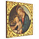 Wood print Madonna of the Book Botticelli 30x30 cm s2