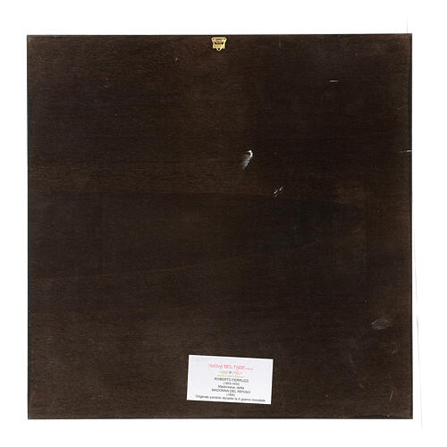 Bild auf Holzgrund – Ferruzzi, Madonna der Ruhe 30x30 cm 3