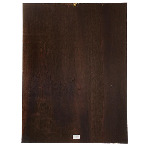 Quadro legno Misteri del Rosario 80x60 foglia oro 4