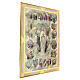 Quadro legno Misteri del Rosario 80x60 foglia oro s3