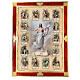 Quadro legno Via Crucis 80x60 foglia oro s1