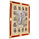 Via Crucis Wooden printed picture 80x60 gold leaf s3