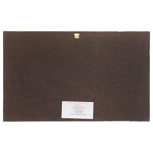 Wandbild Verkündigung – nach Leonardo da Vinci – auf Pappelholz – 20x30 cm 3