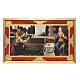 Annunciation by Da Vinci, printing on wood and gold leaf, 8x13 in s1