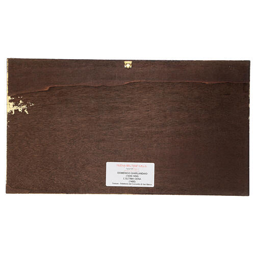 Wandbild Letztes Abendmahl – nach Domenico Ghirlandaio – auf Pappelholz – 20x35 cm 3