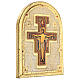 Tableau arrondi croix Saint-Damien 20x15 cm bois de peuplier s2