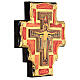 Croix Saint-Damien sur planche épaisse feuille of 20x15 cm s2