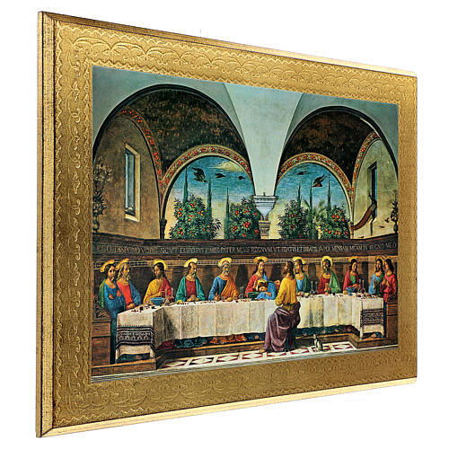 Printed picture of the Last Supper in poplar wood 35x50 cm 2