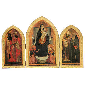 Tríptico madera San Giovenale Masaccio con marco 35x50