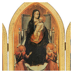 Trittico legno San Giovenale Masaccio con cornice 35x50