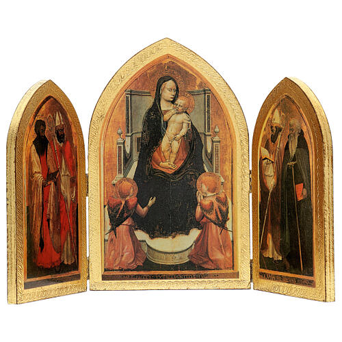 San Giovenale Masaccio wooden triptych with frame 35x50 3