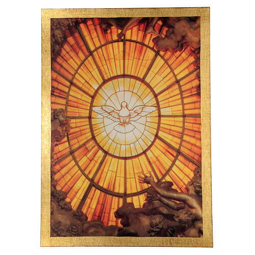 Holy Spirit by Bernini, printing on poplar wood, 27x19 in 1