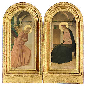 Díptico marco madera Anunciación 30x15/30 Beato Angélico