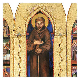 Tryptyk drewniany św. Franciszek, 50x35cm