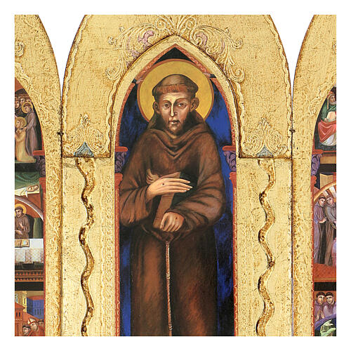 St. Francis wooden triptych 50x35 cm 2