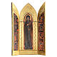 Franciscan triptych with Saint Clare, wood, 20x13 in s3