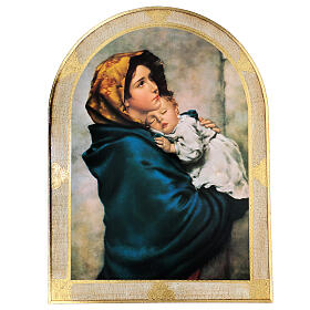 Quadro Madonna con Bambino legno 80x60 Ferruzzi