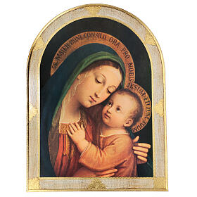 Madonna of Good Counsel painting in poplar wood 80x60