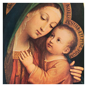 Madonna of Good Counsel painting in poplar wood 80x60