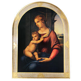 Tableau Raphaël Vierge à l'Enfant 80x60 cm bois de peuplier