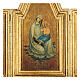 Triptychon Madonna mit Kind und Heiligen aus Holz mit Rahmen, 45x20/40 s2