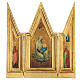 Wood triptych with frame, Virgin with Child and Saints, 18x8/16 in s1