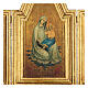 Trittico cornice legno Madonna con Bambino e Santi 45x20/40 s2