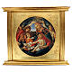 Cuadro Virgen Botticelli 75x85x5 madera hoja oro s1