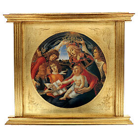 Tableau Madone du Magnificat de Botticelli 75x85x5 cm bois feuille or euro 539,00