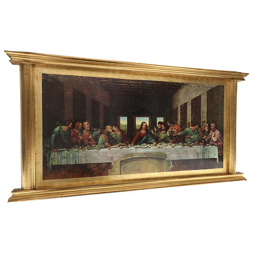 Quadro Leonardo Cenacolo 80x150x5 legno 3