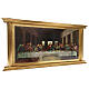 Quadro Última Ceia Leonardo da Vinci 80x150x5 cm madeira dourada s3