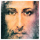 Impression bois Saint Suaire visage de Jésus 45x35 cm s2